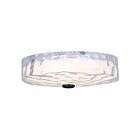 Dainolite DUL-1530LEDFH-MB Dulce 3-Lights 30W Clear and Matte Black LED Flush Mount 3500K