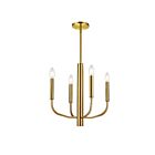 Dainolite ELN-164C-AGB Eleanor 4-Lights 240W Aged Brass LED Chandelier