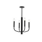 Dainolite ELN-164C-MB Eleanor 4-Lights 240W Black LED Chandelier