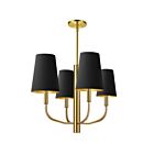 Dainolite ELN-214C-AGB-698 Eleanor 4-Lights 240W Black LED Pendant