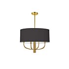 Dainolite ELN-224C-AGB-797 Eleanor 4-Lights 240W Black LED Pendant