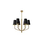 Dainolite ELN-286C-AGB-698 Eleanor 6-Lights 360W Black LED Pendant