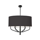 Dainolite ELN-306C-MB-797 Eleanor 1-Light 360W Black LED Pendant