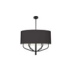 Dainolite ELN-306C-MB-797 Eleanor 1-Light 360W Black LED Pendant