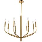 Dainolite ELN-328C-AGB Eleanor 8-Lights 480W Aged Brass 1-Tier Chandelier