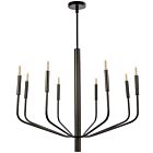 Dainolite ELN-328C-MB Eleanor 8-Lights 480W Matte Black 1-Tier Chandelier
