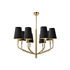 Dainolite ELN-368C-AGB-698 Eleanor 8-Lights 480W Black LED Pendant