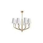 Dainolite ELN-368C-AGB-790 Eleanor 8-Lights 480W White LED Pendant