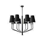 Dainolite ELN-368C-MB-697 Eleanor 8-Lights 480W Black LED Pendant