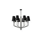 Dainolite ELN-368C-MB-697 Eleanor 8-Lights 480W Black LED Pendant