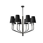 Dainolite ELN-368C-MB-797 Eleanor 8-Lights 480W Black LED Pendant