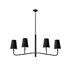 Dainolite ELN-534HC-MB-697 Eleanor 4-Lights 240W Black 1-Tier Chandelier