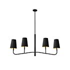 Dainolite ELN-534HC-MB-698 Eleanor 4-Lights 240W Matte Black LED Chandelier
