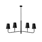 Dainolite ELN-534HC-MB-797 Eleanor 4-Lights 240W Black 1-Tier Chandelier