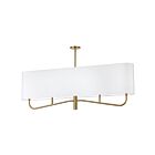 Dainolite ELN-544HC-AGB-790 Eleanor 4-Lights 240W Aged Brass 1-Tier Chandelier