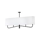 Dainolite ELN-544HC-MB-790 Eleanor 4-Lights 240W Black 1-Tier Chandelier