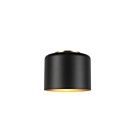 Dainolite Emilia EMI-81FH-AGB-MB 1-Light Matte Black 60W Incandescent Flush Mount