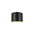 Dainolite Emilia EMI-81FH-AGB-MB 1-Light Matte Black 60W Incandescent Flush Mount