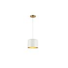Dainolite Emilia EMI-81P-AGB-MW 1-Light Matte White 60W Incandescent Pendant