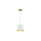 Dainolite Emilia EMI-81P-AGB-MW 1-Light Matte White 60W Incandescent Pendant