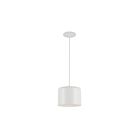 Dainolite Emilia EMI-81P-MW 1-Light Matte White 60W Incandescent Pendant