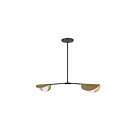 Dainolite EMM-342HP-MB-AGB Emma 2-Lights 50W Matte Black LED Pendant