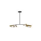 Dainolite EMM-414HP-MB-AGB Emma 4-Lights 100W Black Pendant