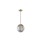Dainolite ERS-101P-AGB-SM Eris 1-Light 60W Aged Brass Cord Pendant