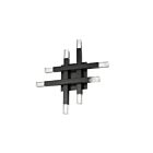 Dainolite FCS-1432W-MB Francesca 8-Lights 32W Matte Black LED Wall Sconce