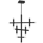 Dainolite FCS-3656C-MB Francesca 14-Lights 56W Matte Black LED Chandelier