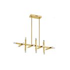 Dainolite FCS-4064HC-AGB Francesca 16-Lights 64W Aged Brass LED Horizontal Chandelier