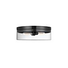 Dainolite FNA-142FH-MB-CLR Fiona 2-Lights 120W Matte Black LED Flush Mount