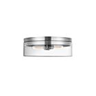 Dainolite FNA-142FH-PC-CLR Fiona 2-Lights 120W Polished Chrome LED Flush Mount