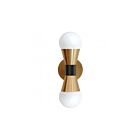 Dainolite FOR-72W-AGB-MB Fortuna 2-Lights 120W Aged Brass Incandescent Wall Sconce
