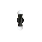 Dainolite FOR-72W-MB Fortuna 2-Lights 120W Matte Black Incandescent Wall Sconce