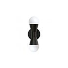 Dainolite FOR-72W-MB Fortuna 2-Lights 120W Matte Black Incandescent Wall Sconce