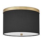 Dainolite FRD-122FH-AGB-BK Frederica 2-Lights 120W Black LED Flush Mount