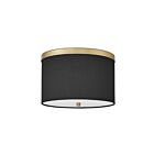 Dainolite FRD-122FH-AGB-BK Frederica 2-Lights 120W Black LED Flush Mount