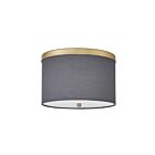 Dainolite FRD-122FH-AGB-GRY Frederica 2-Lights 120W Grey LED Flush Mount