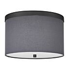 Dainolite FRD-122FH-MB-GRY Frederica 2-Lights 120W Grey LED Flush Mount