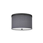 Dainolite FRD-122FH-MB-GRY Frederica 2-Lights 120W Grey LED Flush Mount