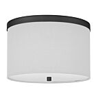 Dainolite FRD-122FH-MB-WH Frederica 2-Lights 120W White LED Flush Mount