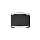 Dainolite FRD-122FH-PC-BK Frederica 2-Lights 120W Black LED Flush Mount