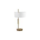 Dainolite FTG-261T-AGB-WH Fitzgerald 1-Light 100W Aged Brass LED Table Lamp 