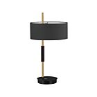 Dainolite FTG-261T-MB-AGB-BK Fitzgerald 1-Light 100W Aged Brass LED Table Lamp 