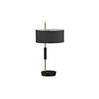 Dainolite FTG-261T-MB-AGB-BK Fitzgerald 1-Light 100W Aged Brass LED Table Lamp 