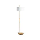 Dainolite FTG-622F-AGB-WH Fitzgerald 1-Light 100W Aged Brass Floor Lamp