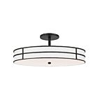 Dainolite FVA-203SF-MB Fulvia 3-Lights 180W Matte Black LED Semi Flush Mount
