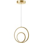 Dainolite GBL-1222LEDP-AGB Gabriel 20W Aged Brass LED Pendant