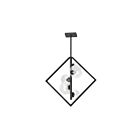 Dainolite GLA-215P-MB-CLR Glasgow 5-Lights 125W Matte Black Halogen Pendant